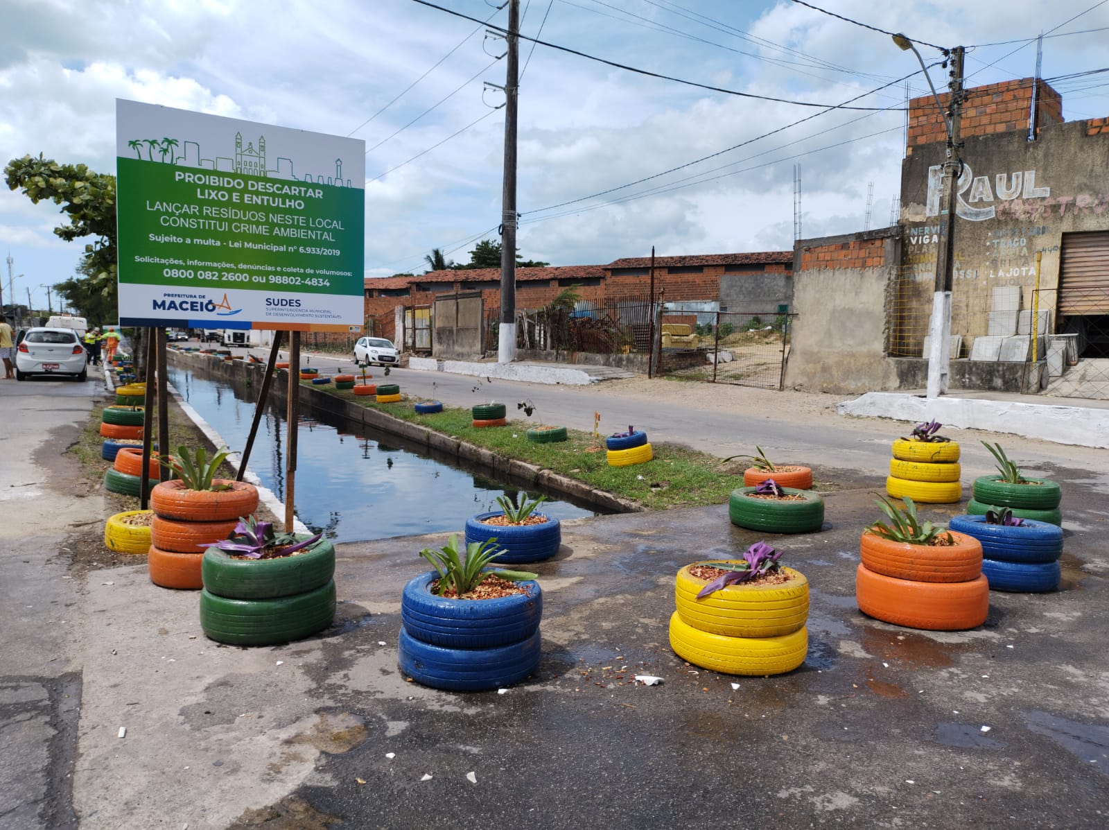 Desenvolvimento Sustentável revitaliza ponto de lixo no bairro da Levada. Foto: Ascom Sudes